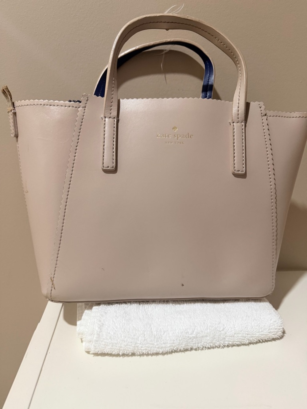 kate spade Pale Pink Leather Top-Handle Tote